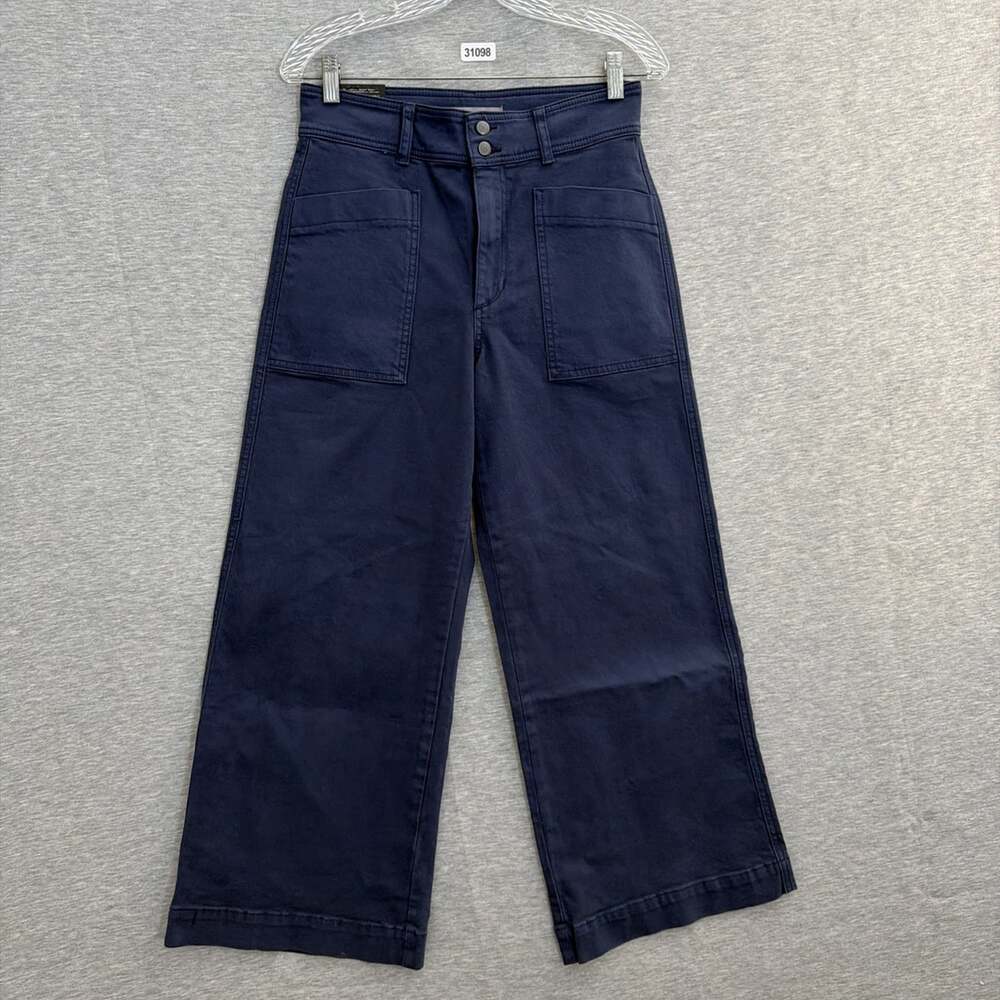 Joes Jeans Womens Dark Wash Wide Leg High Rise Patch Pocket Denim Jeans Size 28